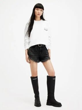 ALLSAINTS Caliwater Relaxed Fit Sweatshirt XS MSRP $169